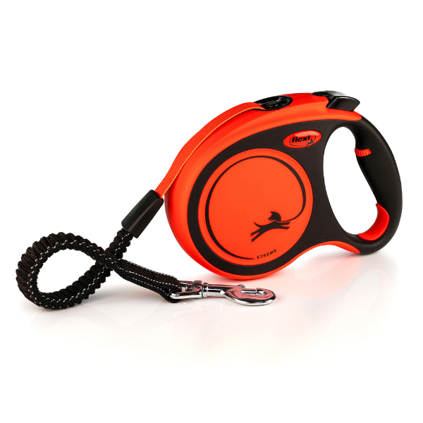 Flexi Xtreme S Tape Dog Lead 5m Orange/Black