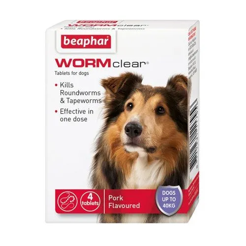 Beaphar WORMclear for Large Dogs 4 Tablets