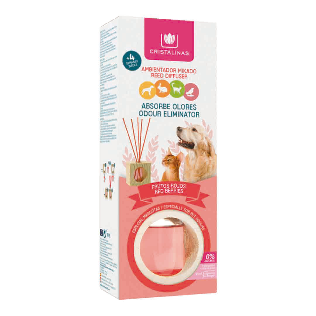 Cristalinas Pet Odour Eliminating Red Berries Reed Diffuser 30ml