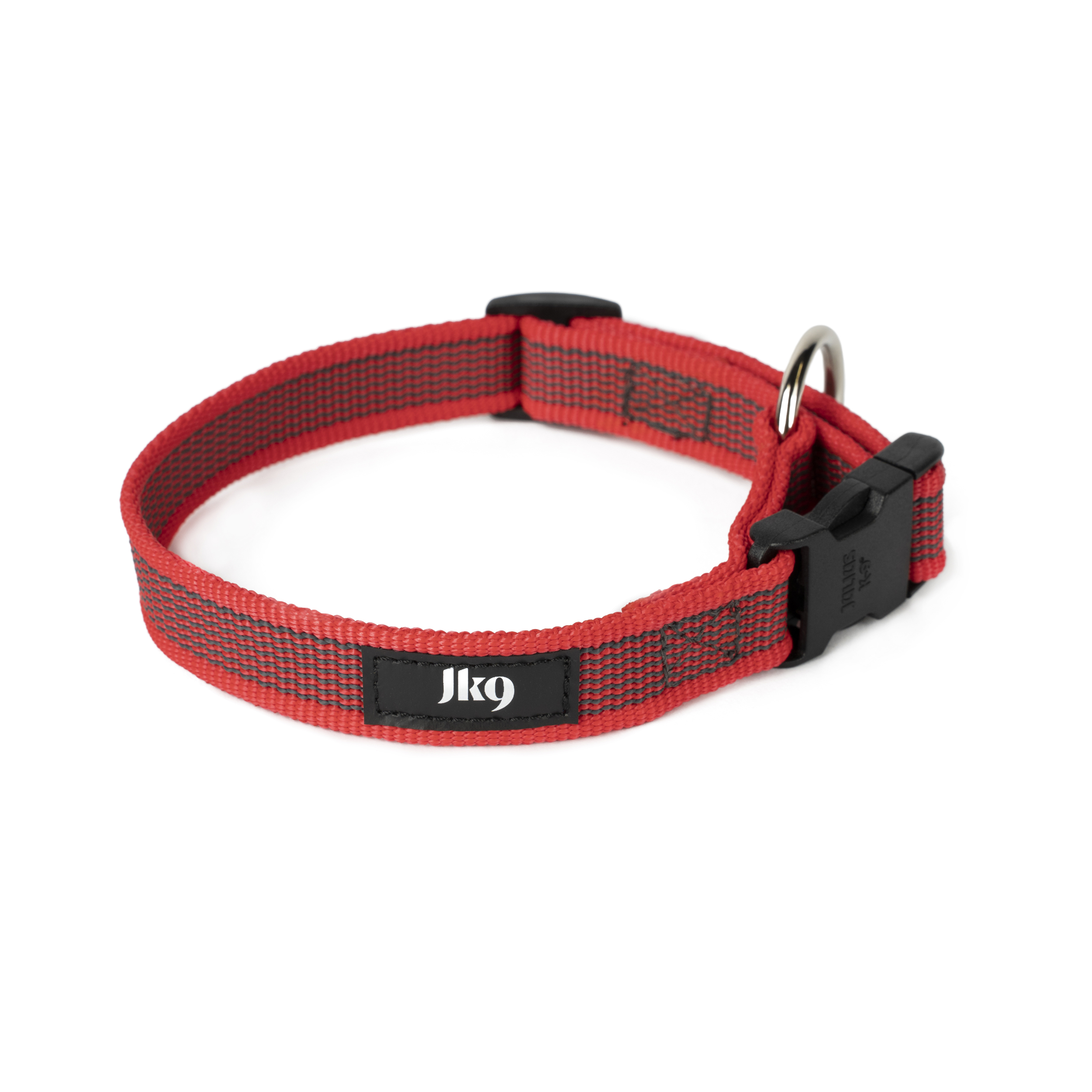 Julius K9 Color & Gray All Weather Red Dog Collar Large