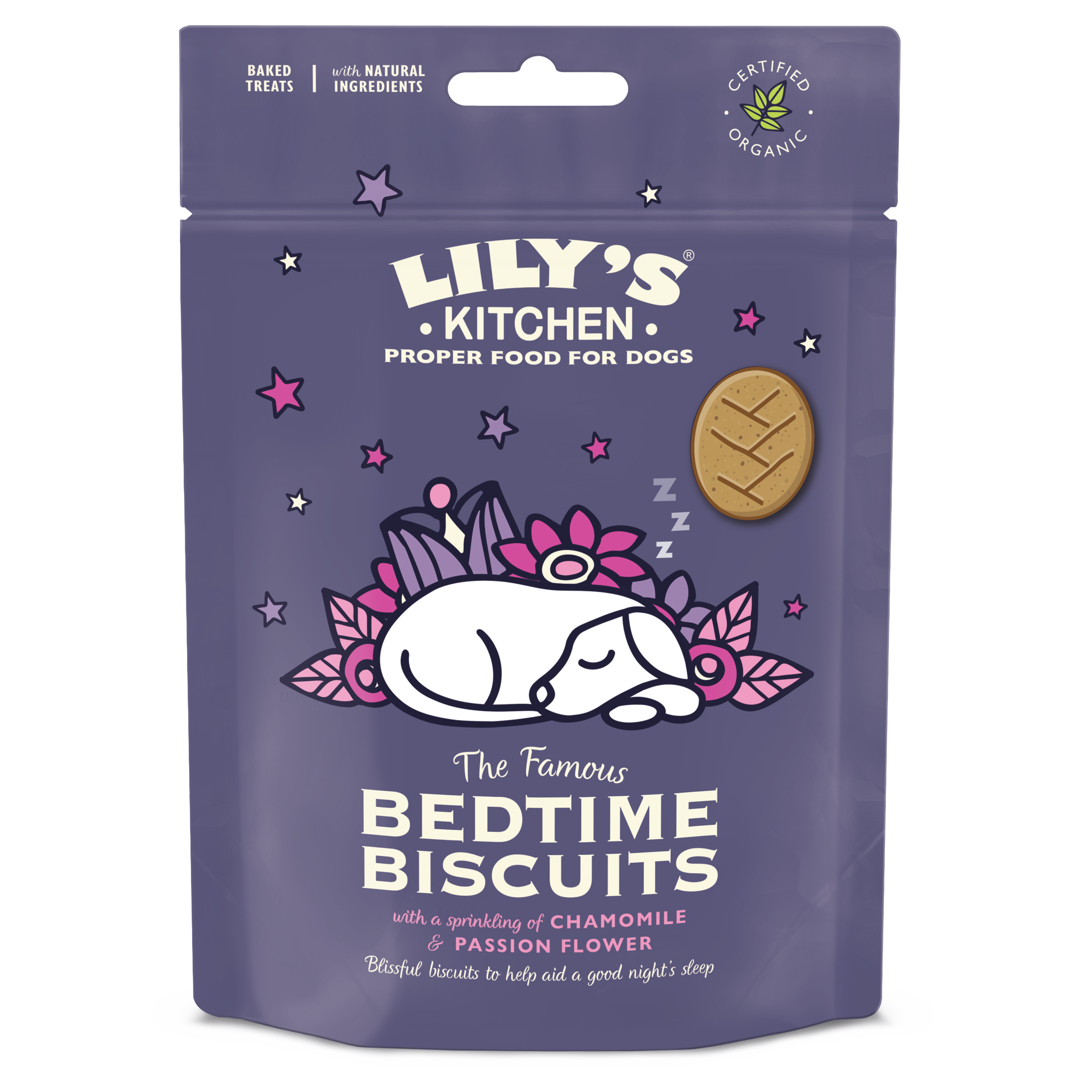 Lilys Kitchen Dog Treats Organic Bedtime Biscuits 80g