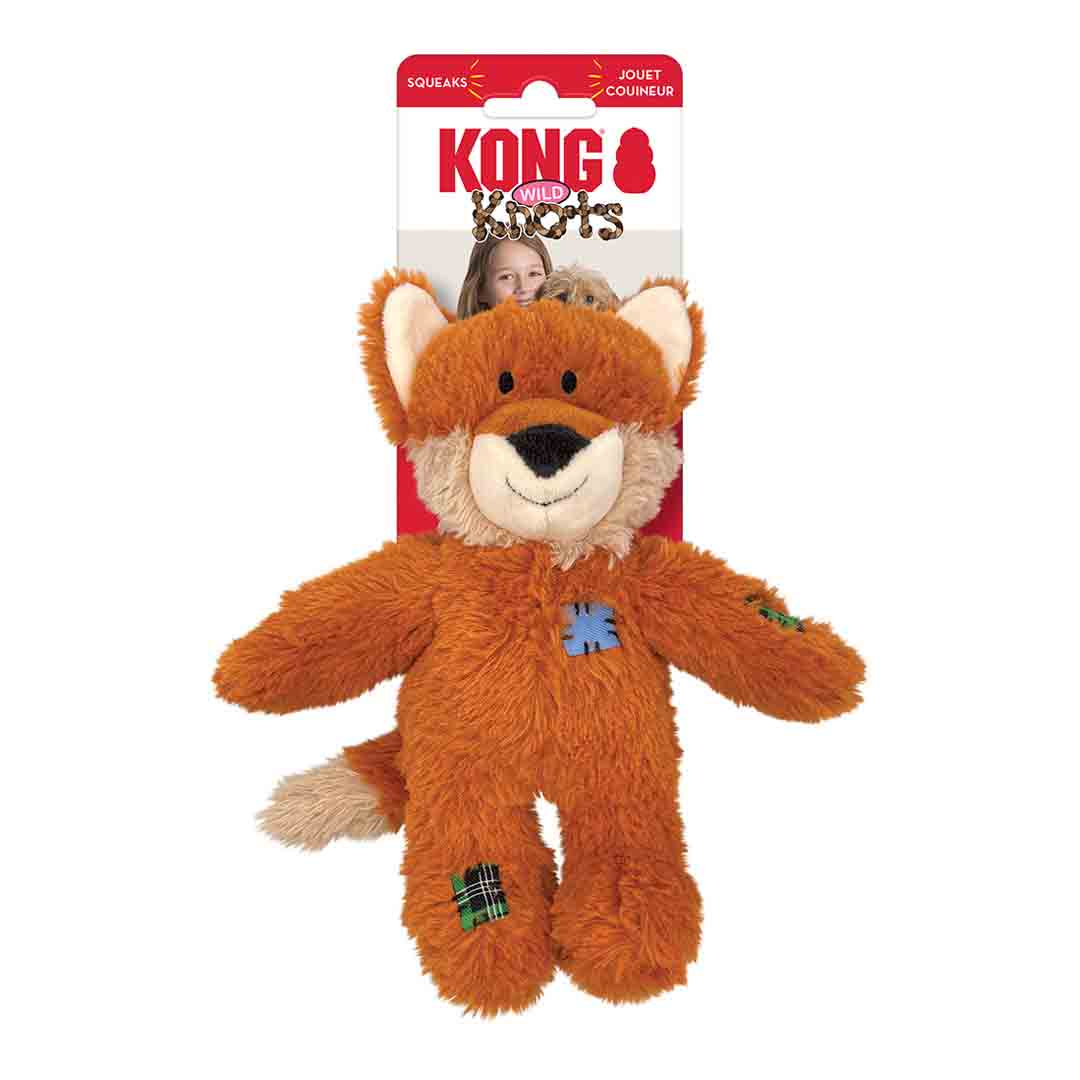 Kong Wild Knots Fox Plush Dog Toy , S/M