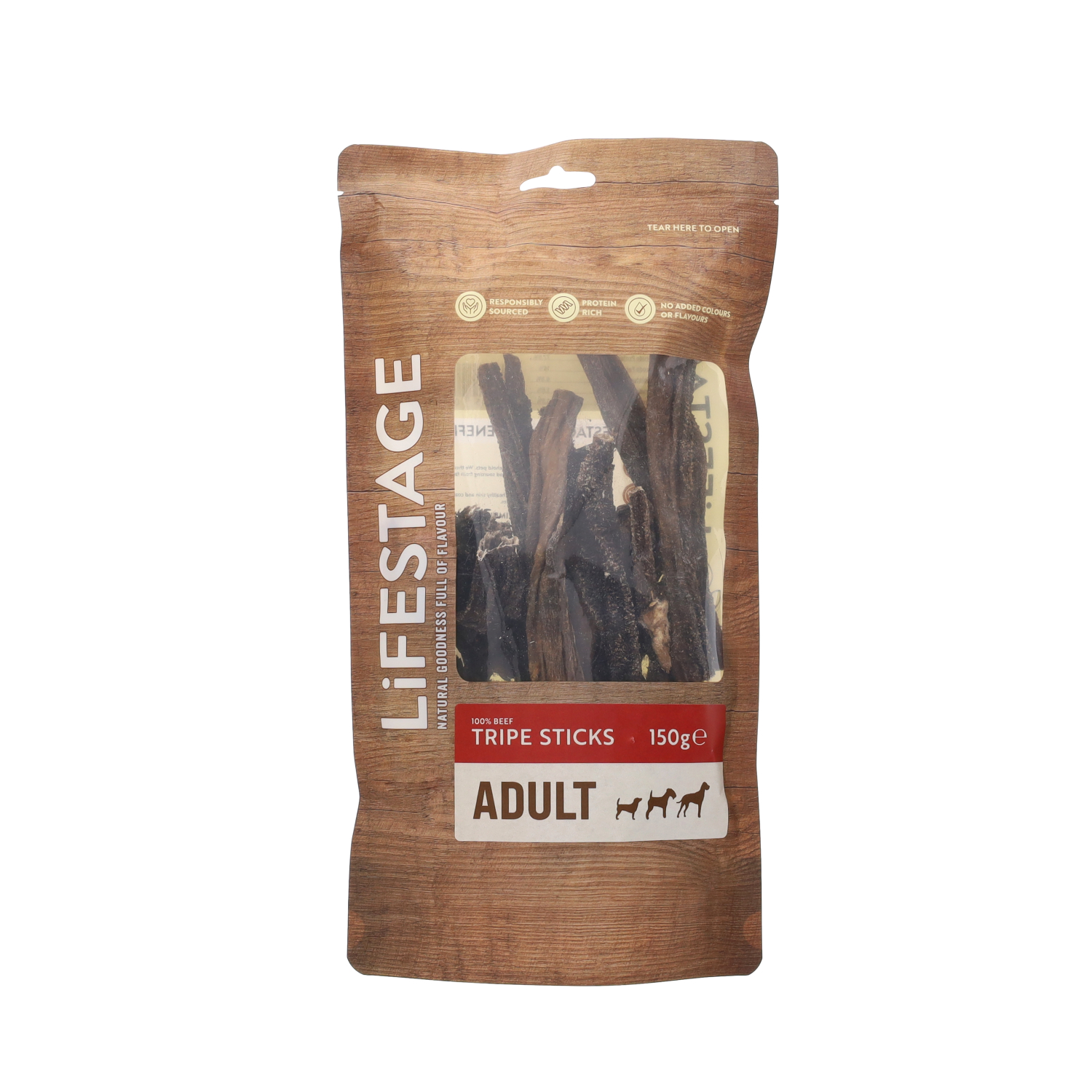 Lifestage Pre-Pack Tripe Sticks Dog Treats 150g