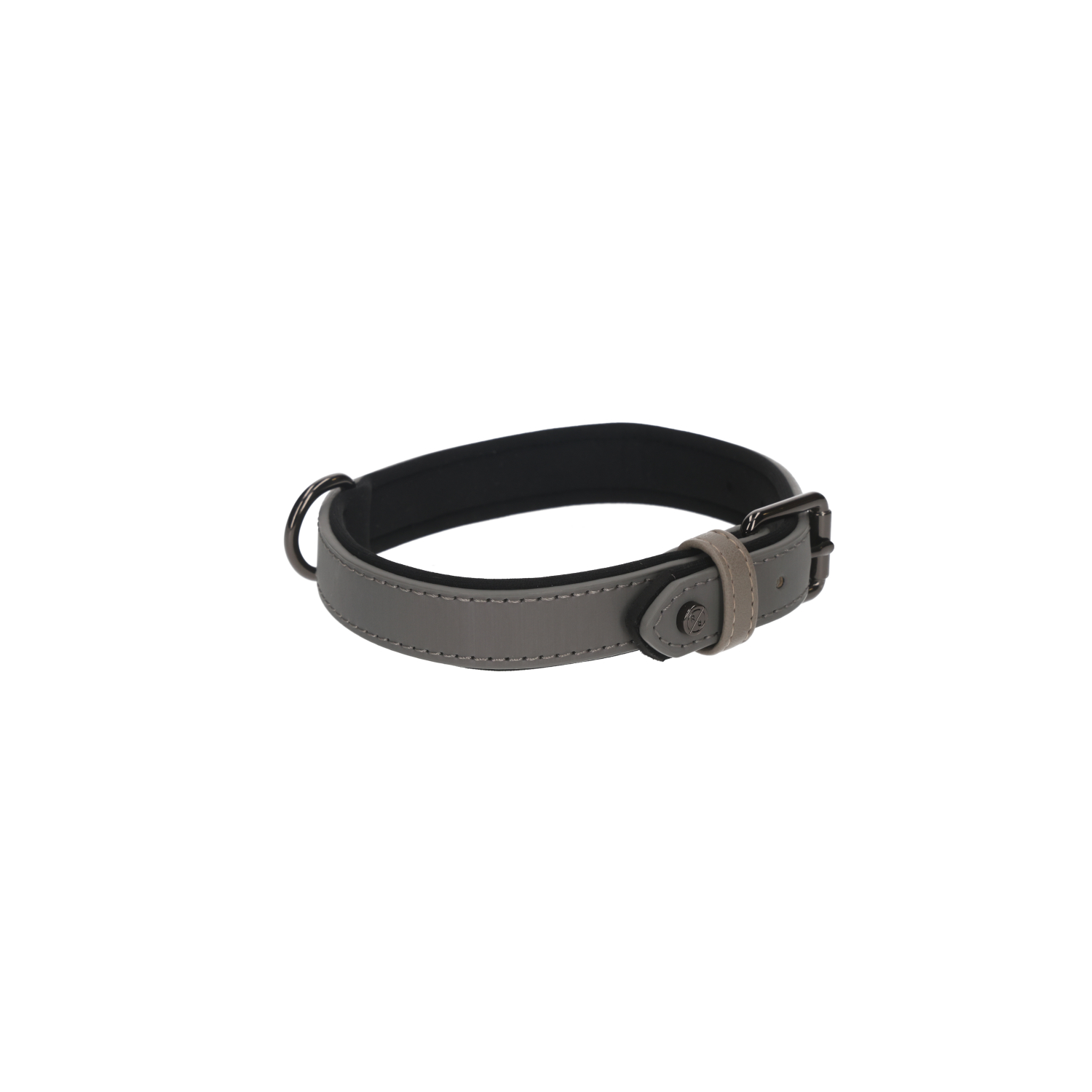Rufus & Rosie Grey Reflective Dog Collar Extra Large