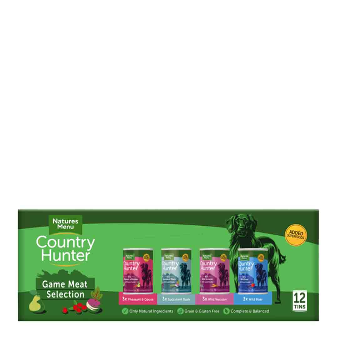 Country Hunter Wet Dog Food Game Meat Selection 12 pack