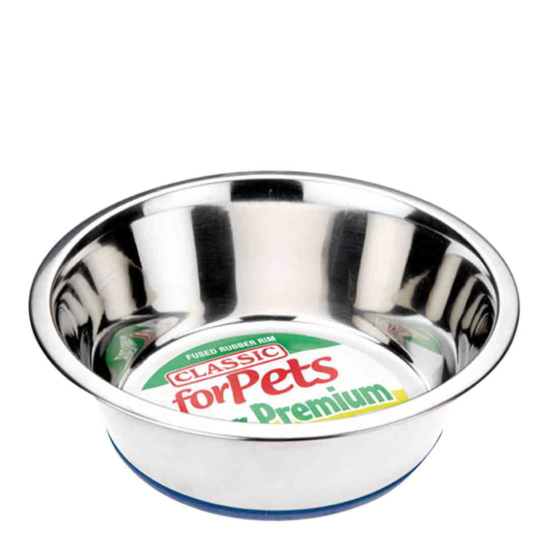 Classic Stainless Steel Dish Dog Bowl, 2.5ml, 25cm Diameter