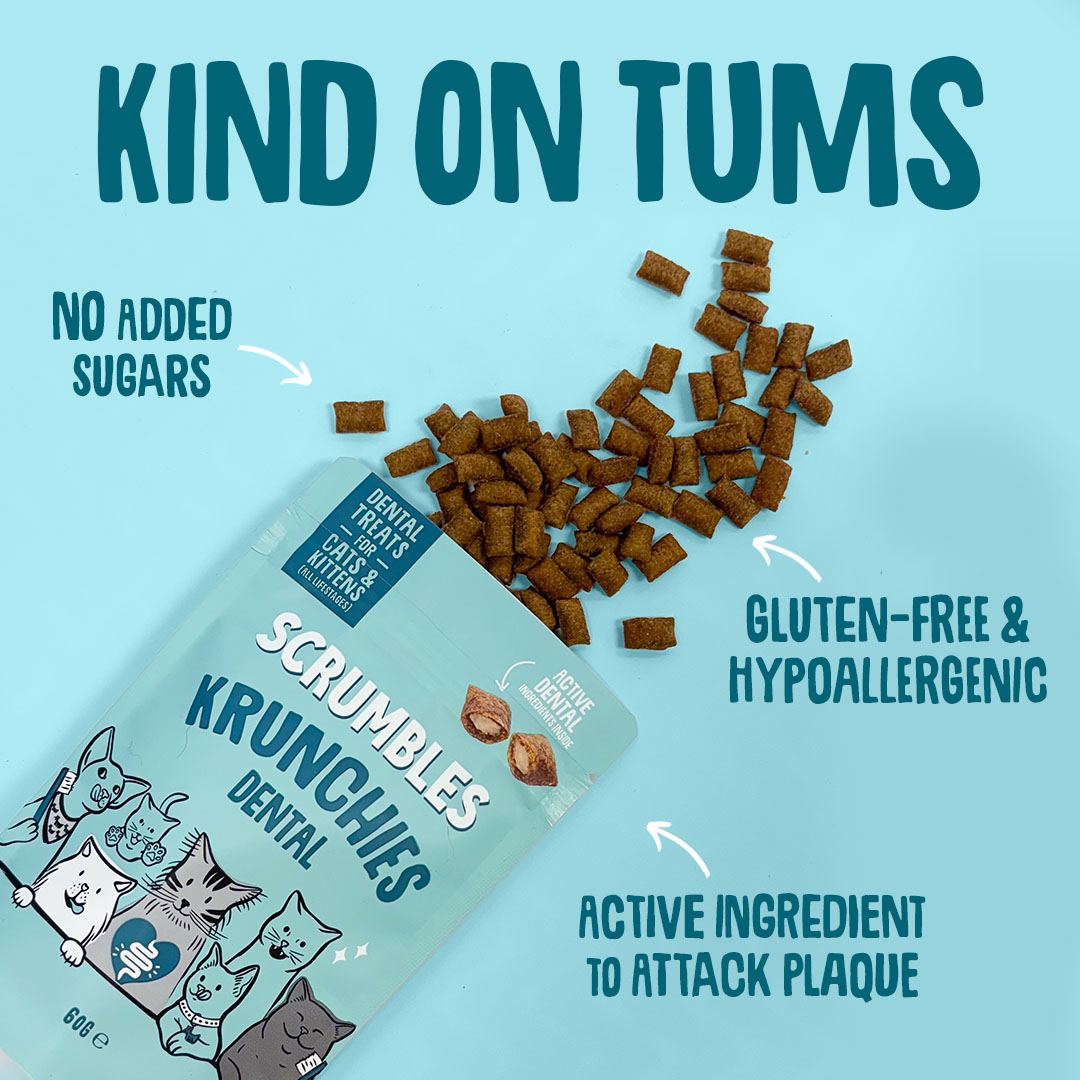 Scrumbles Krunchies Cat Dental Pillow Treats 60g