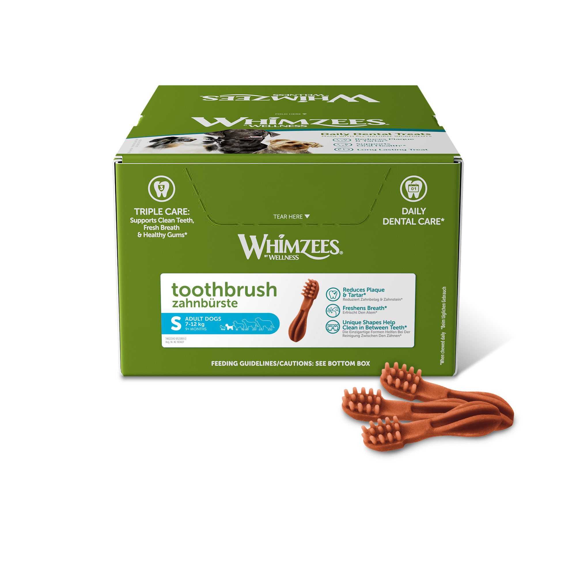 Whimzees Toothbrush, Dog Dental Chew, Small