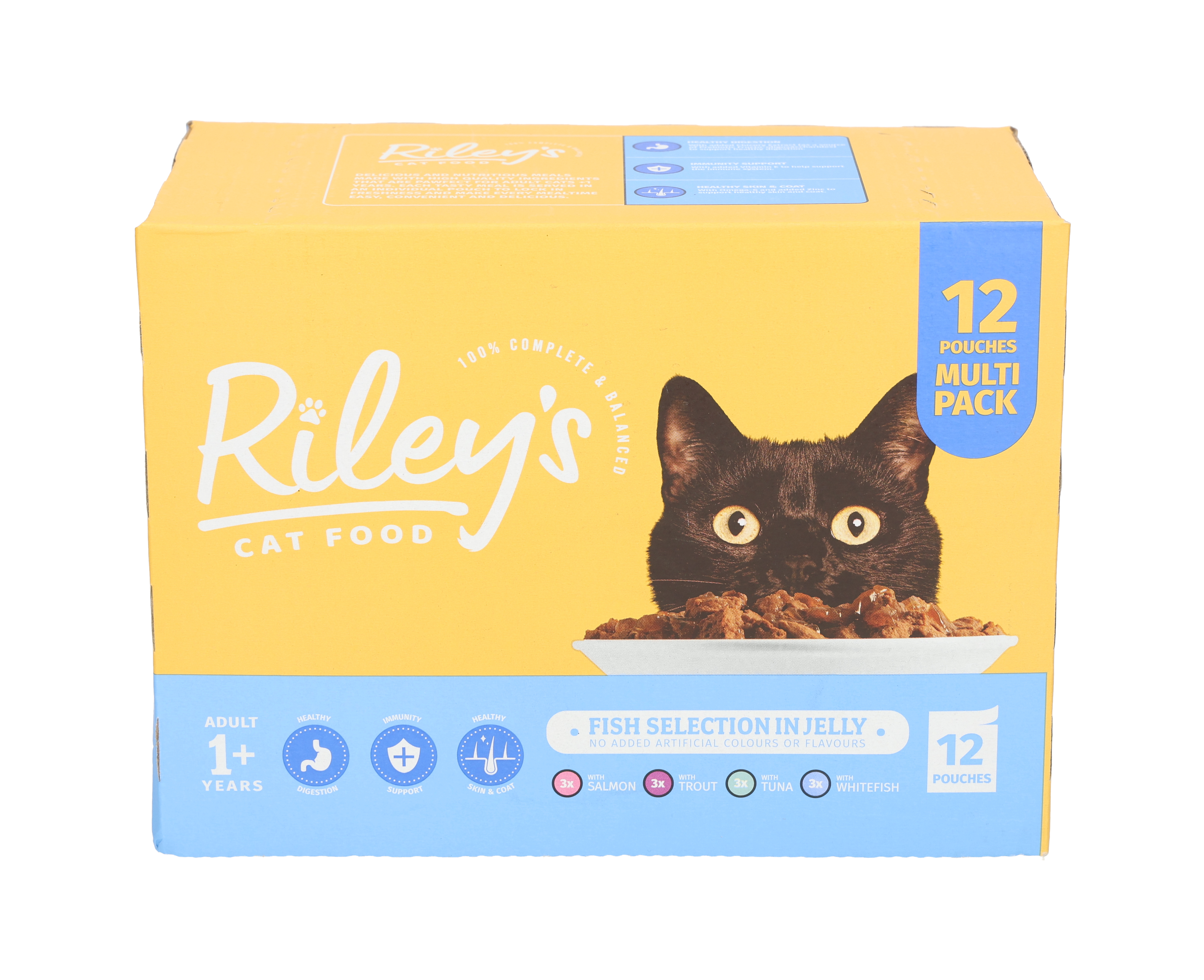 Rileys Cat Food Pouch Fish in Jelly 12x100g