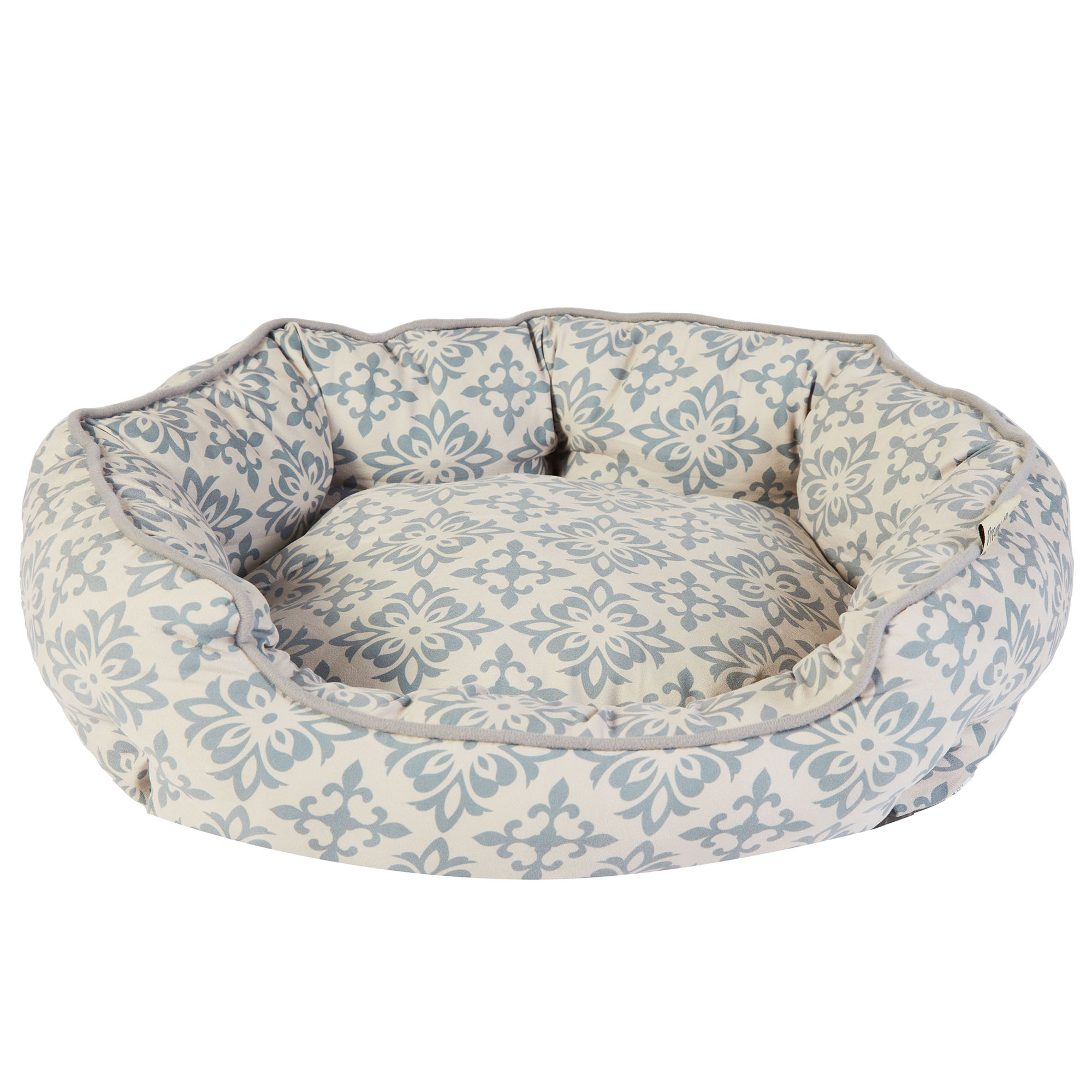 Dream Paws Scalloped Dog Bed Grey Medium