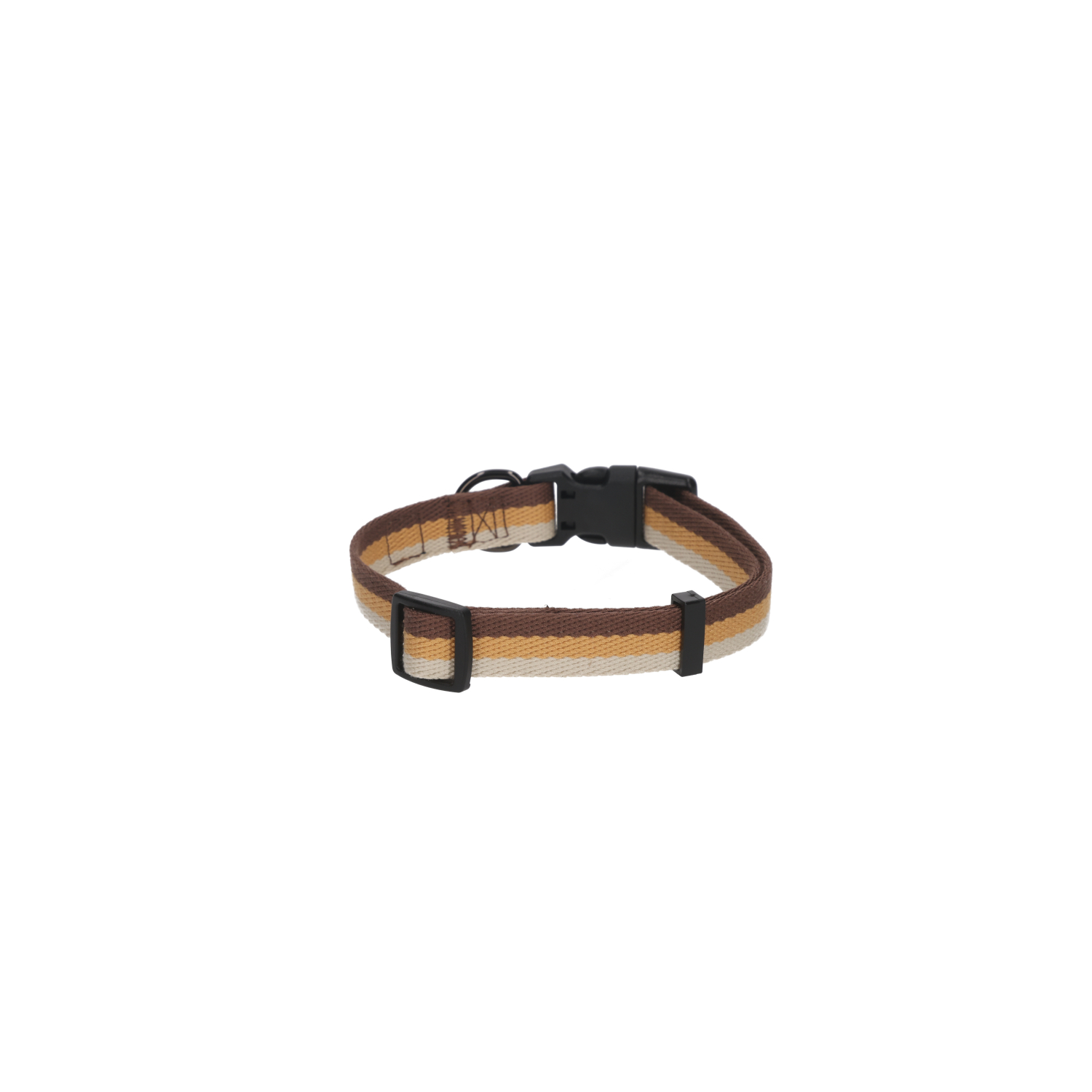 Rufus & Rosie Grey Striped Padded Dog Collar, Large