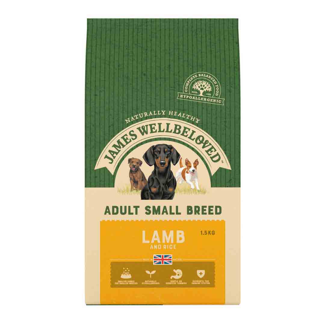 James Wellbeloved Dog Small Breed Adult Lamb & Rice 1.5kg
