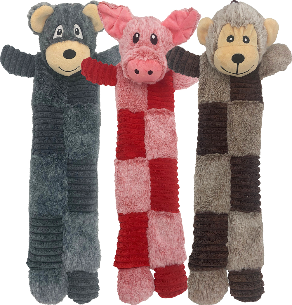 Animals Crinkle Ball Head Dog Toy