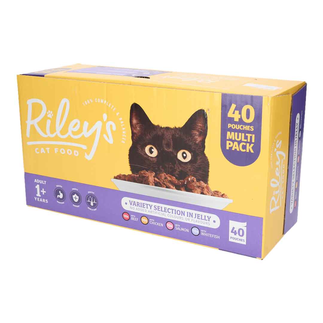 Riley's Meat & Fish Selection in Jelly Wet Cat Food 40x100g