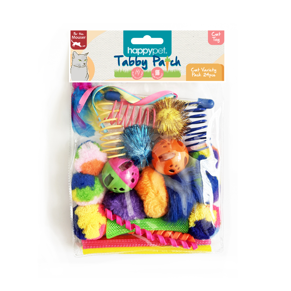 Tabby Patch Cat Toys Variety Pack 24pcs