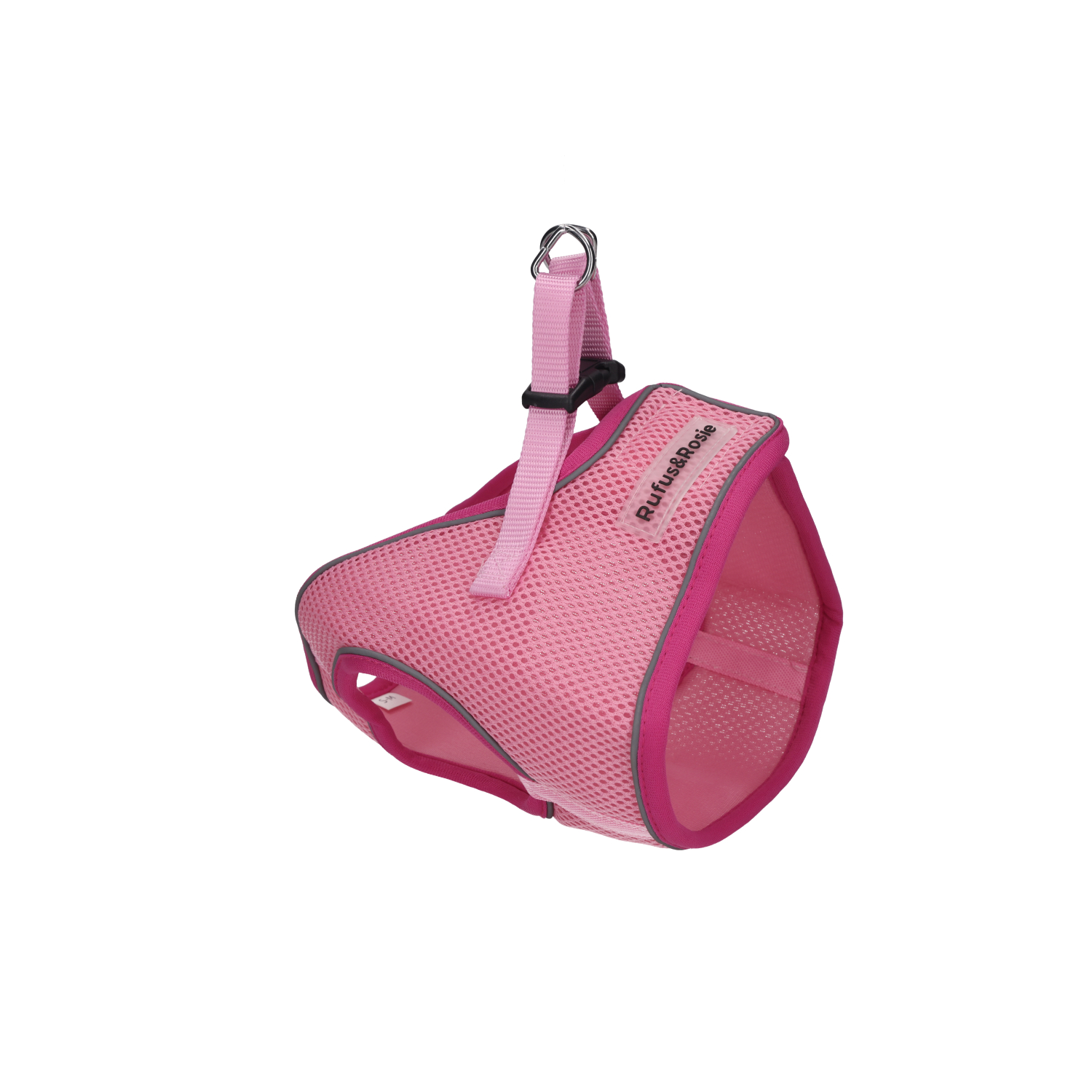 Rufus & Rosie Mesh Step-In Pink Dog Harness, XS-S