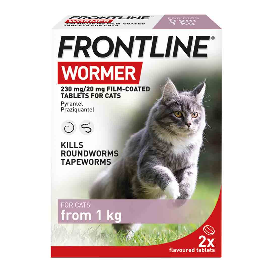 Frontline Wormer Tablets for Cats, 2 Tablets