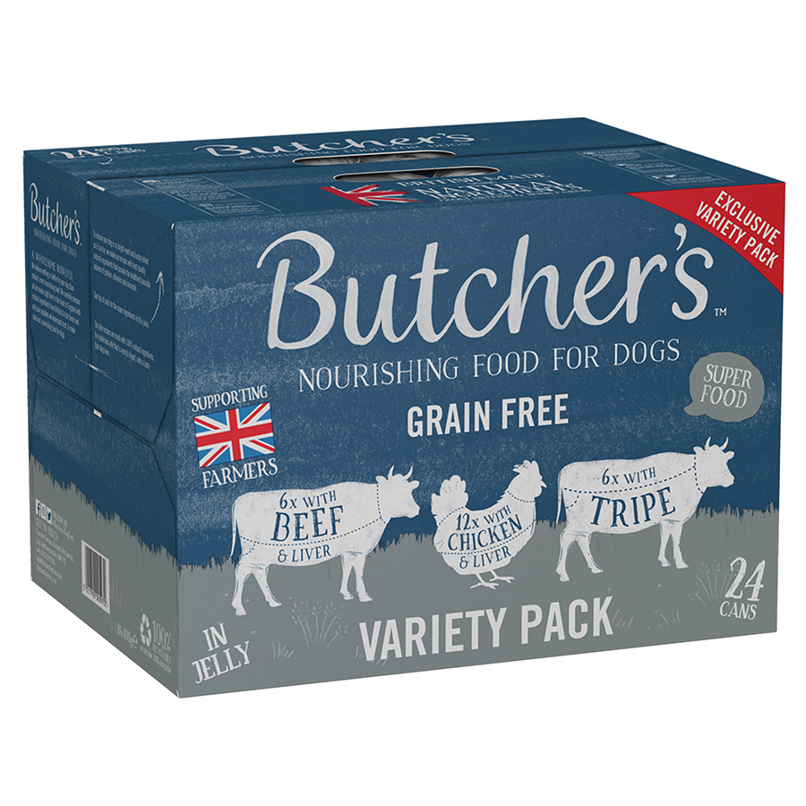 Butchers Variety Dog Food Tins, 24x400g