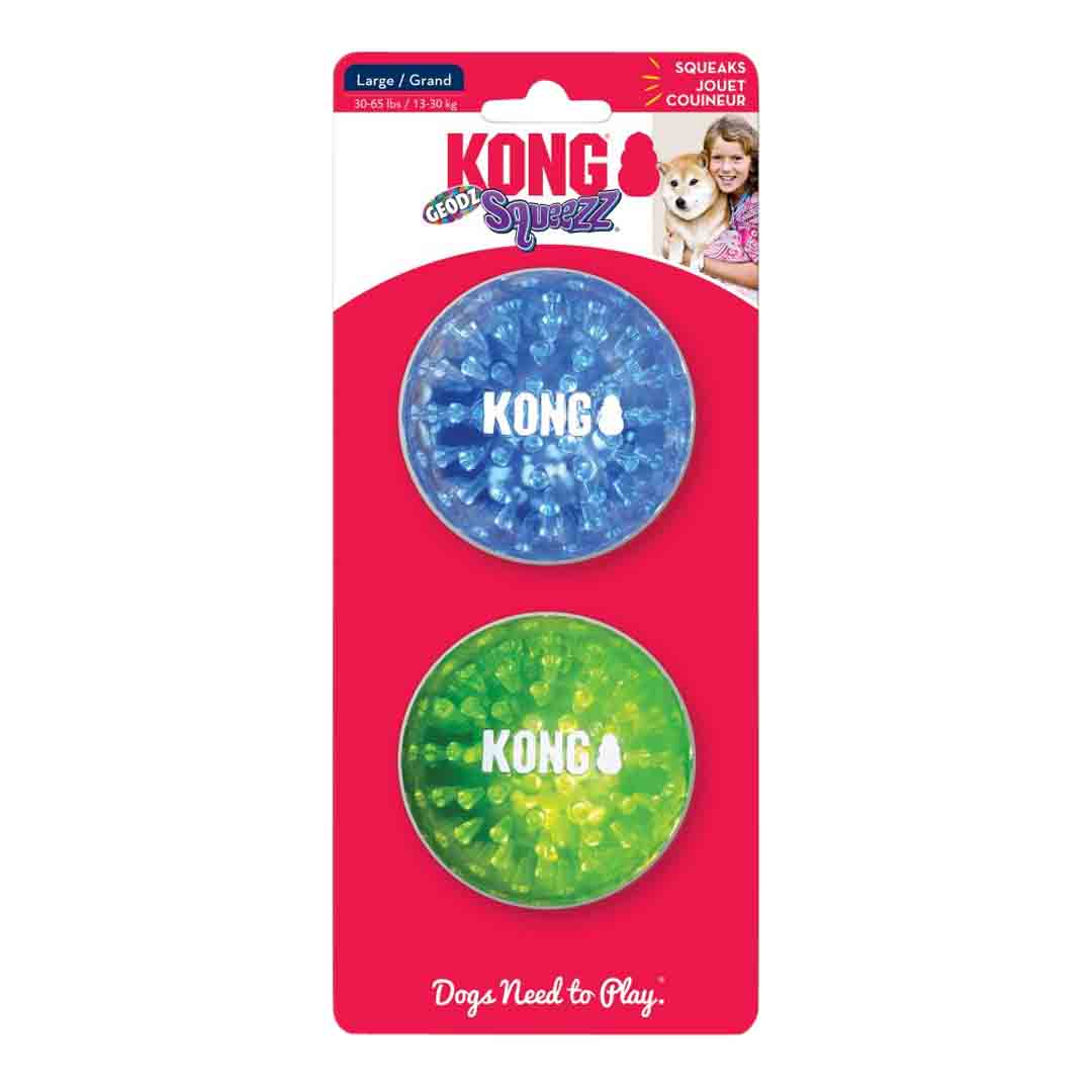 KONG Squeezz Dog Toy, Large, 2 Pack