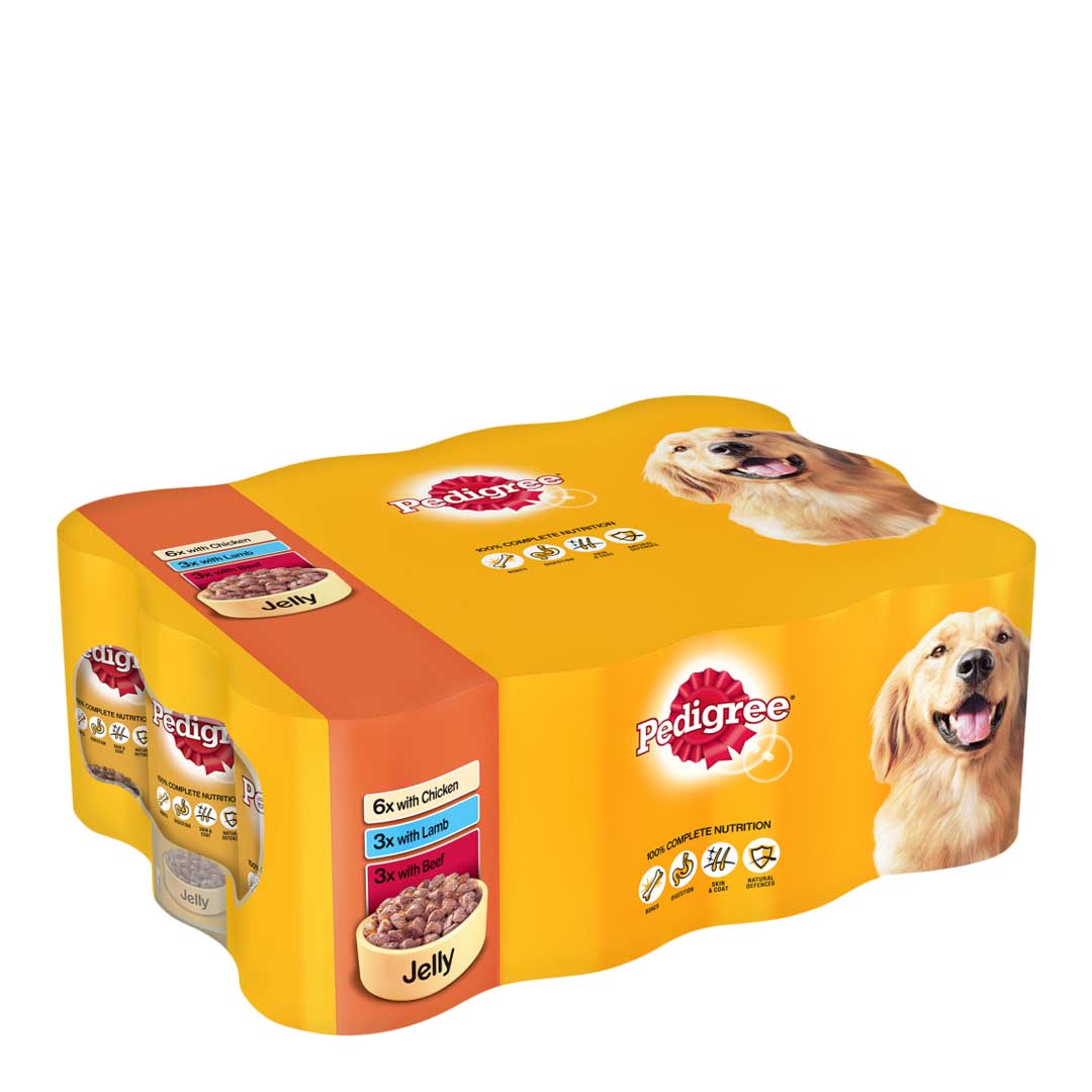 Pedigree Dog Food Tins Mixed Selection in Jelly 12x385g