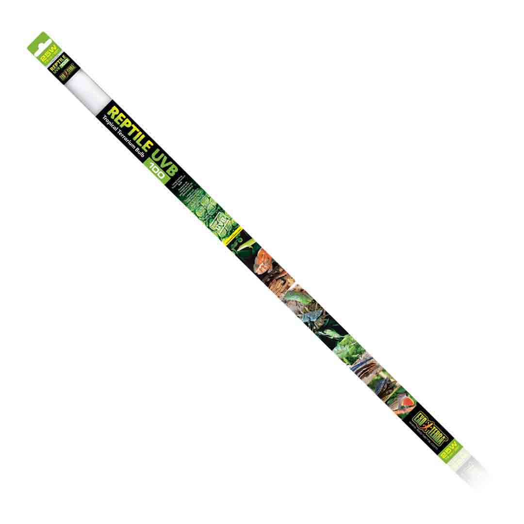 Exo Terra Reptile UVB 100 Tropical Terrarium Ultraviolet Bulb, 25w, 75 cm
