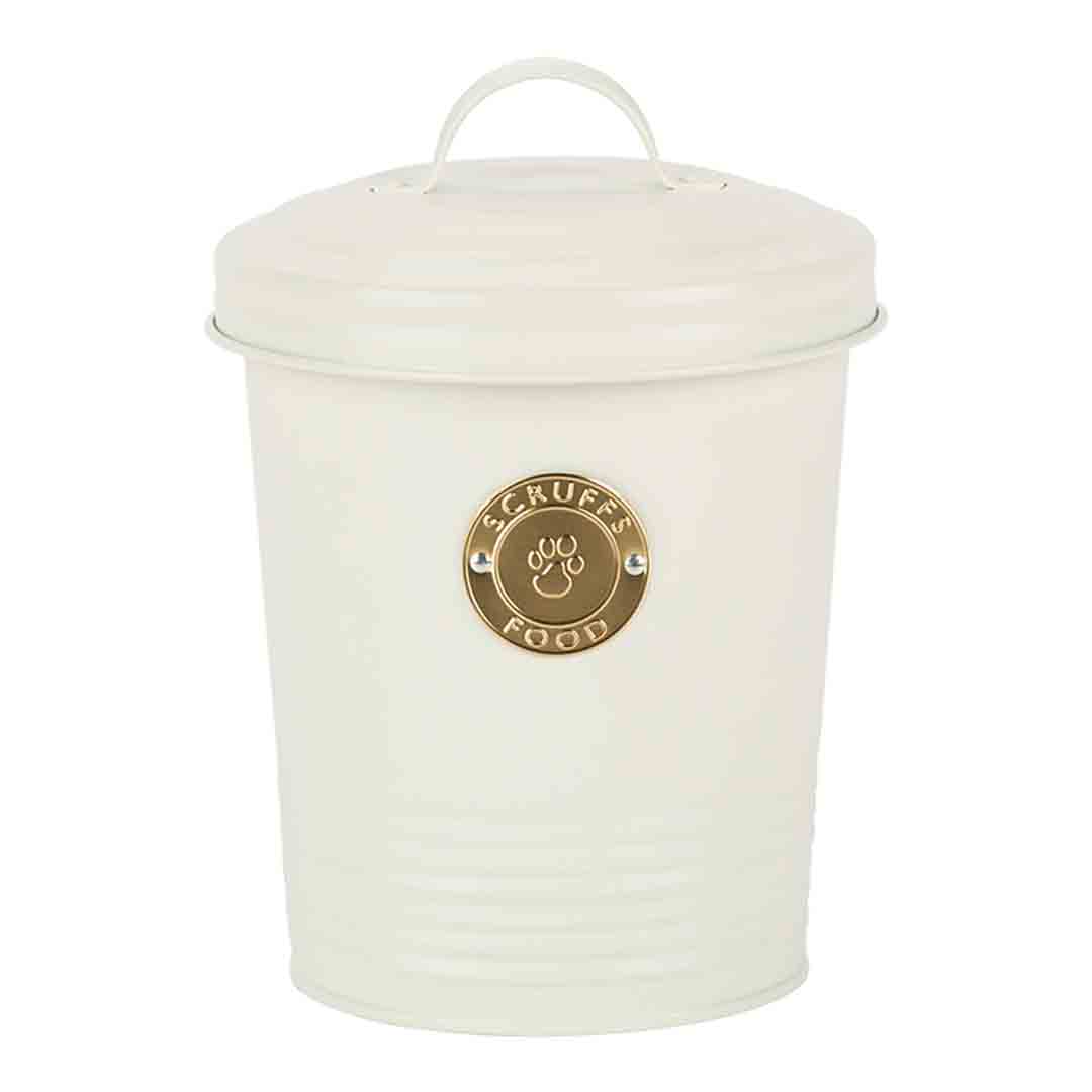 Scruffs Cantina 2L Steel Storage Pet Treat Canister Cream