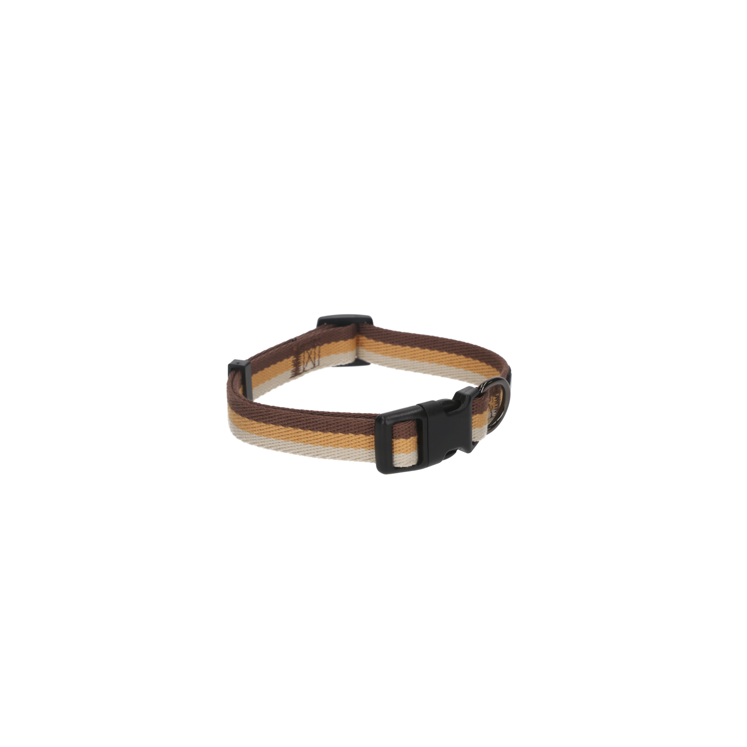 Rufus & Rosie Grey Striped Padded Dog Collar, Large