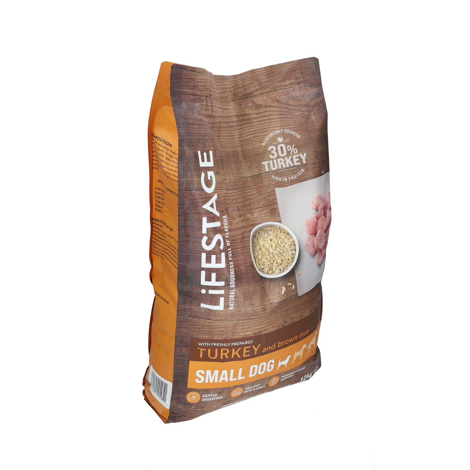 Lifestage Small Breed Adult Dog Food Turkey & Brown Rice 12kg