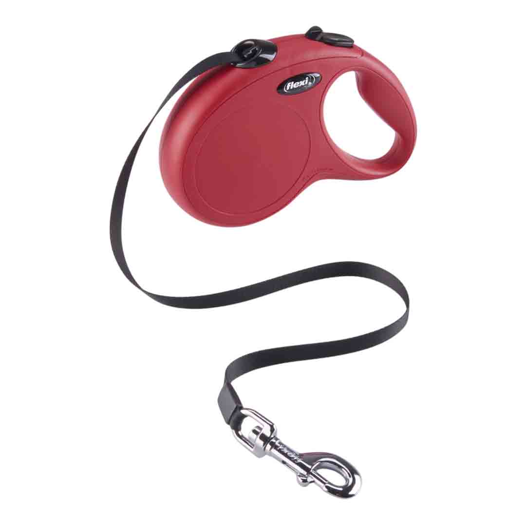 Flexi Classic Retractable Tape Large Dog Lead 5m - Red