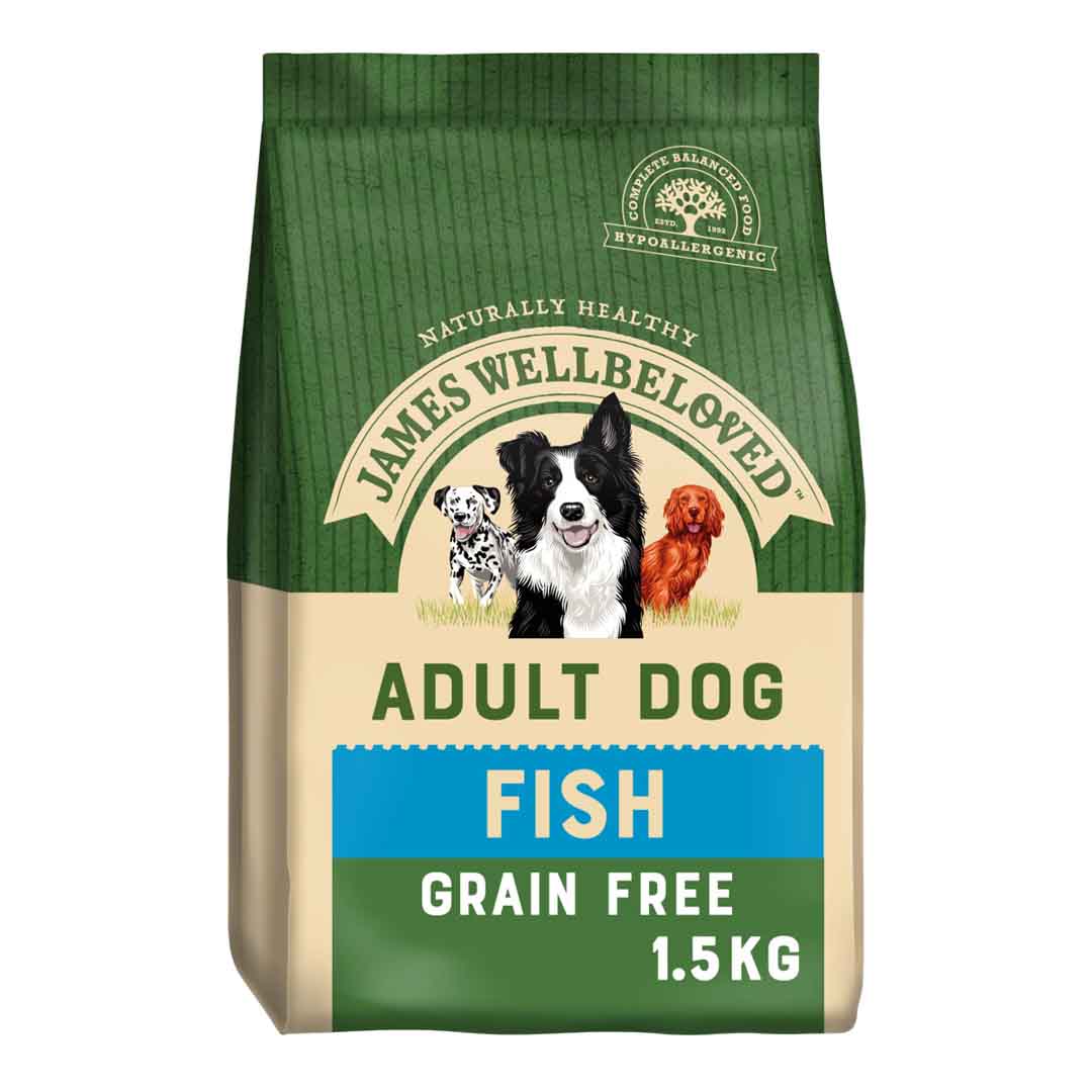 James Wellbeloved Dog Adult Cereal Free Fish & Vegetables, Dry Dog Food, 1.5kg