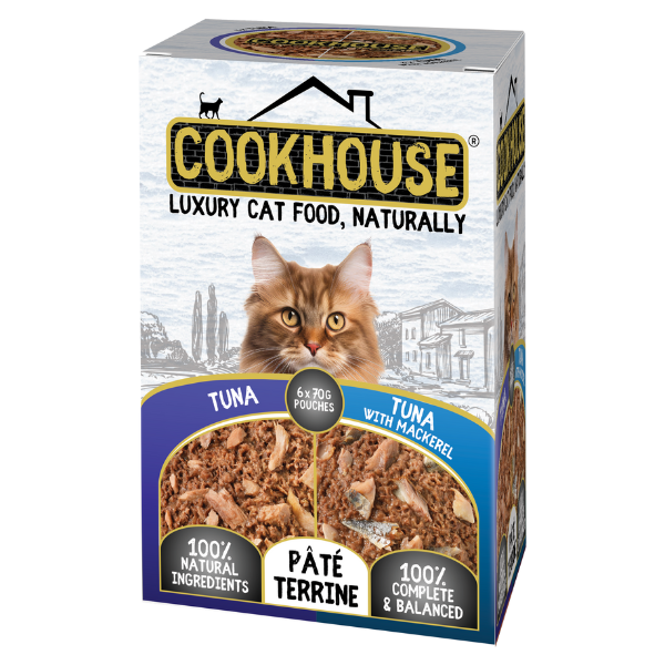 Cookhouse Luxury Complete Cat Food Tuna Pate Terrine Multipack 6x70g