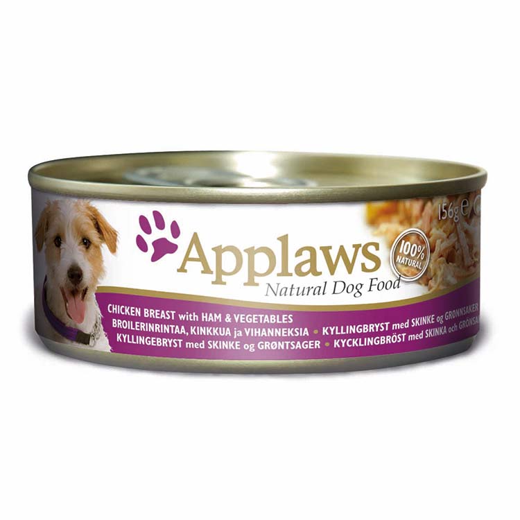Applaws Dog Tin Chicken Breast With Ham And Vegetables 156g