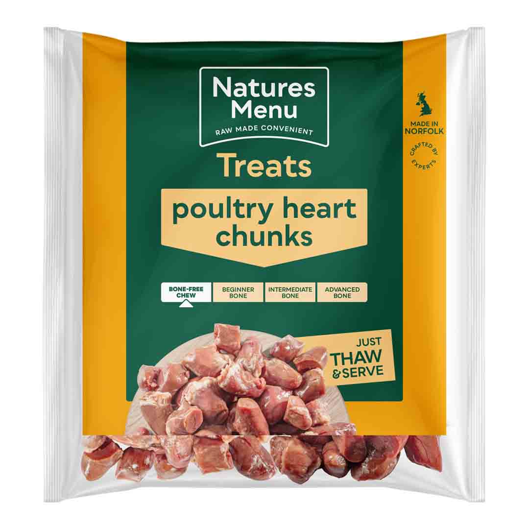 Natures Menu Wholemeat Chunks Of Heart, Raw Dog Treats 1kg