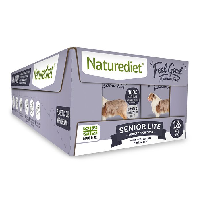 NatureDiet Feel Good Senior/Lite Wet Dog Food, 18x390g