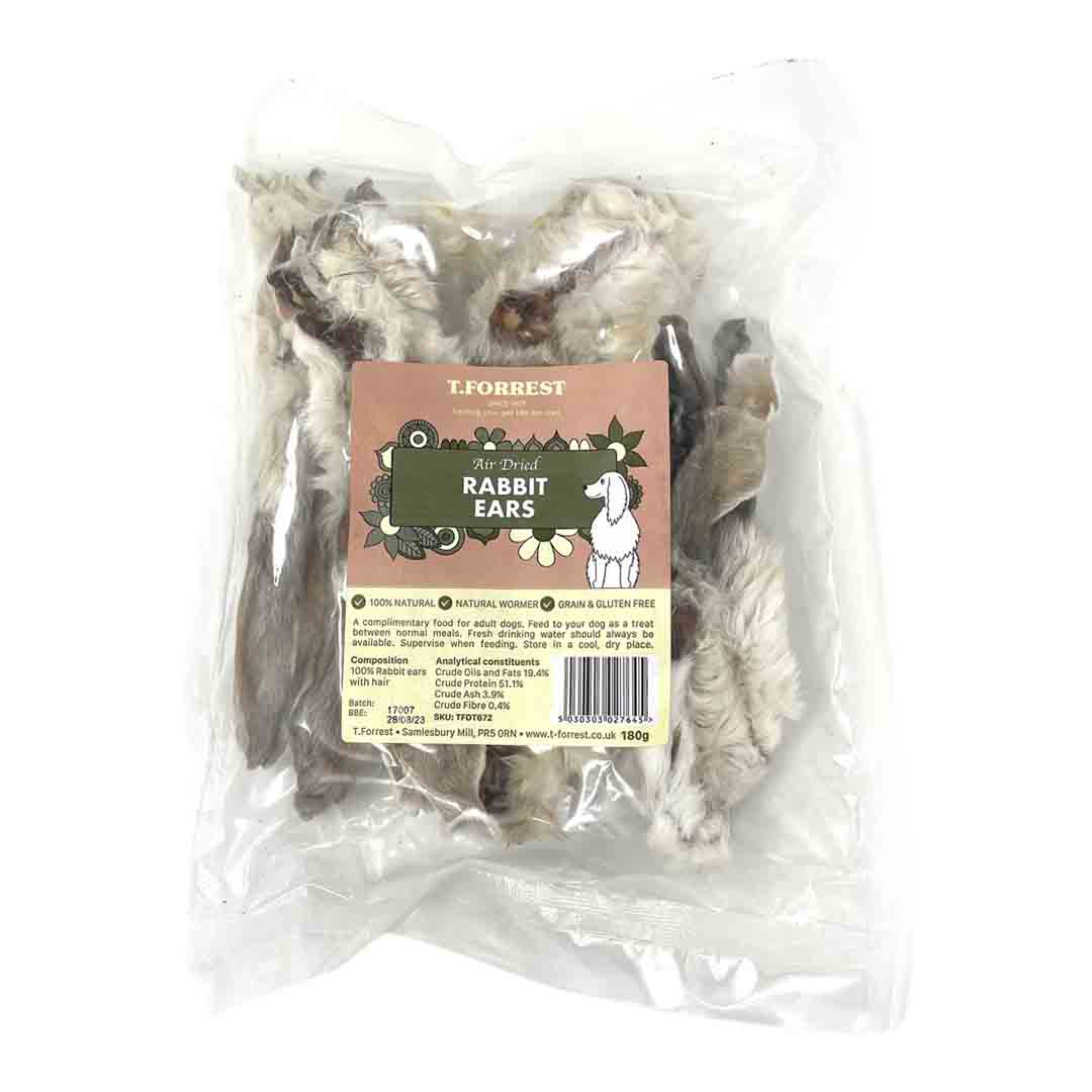 T. Forrest Rabbit Ears Dog Treat, 180g