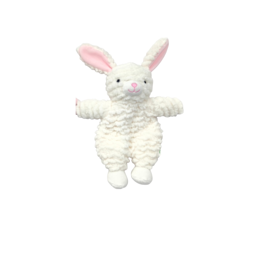 Hem & Boo Rabbit Flattie Plush Dog Toy