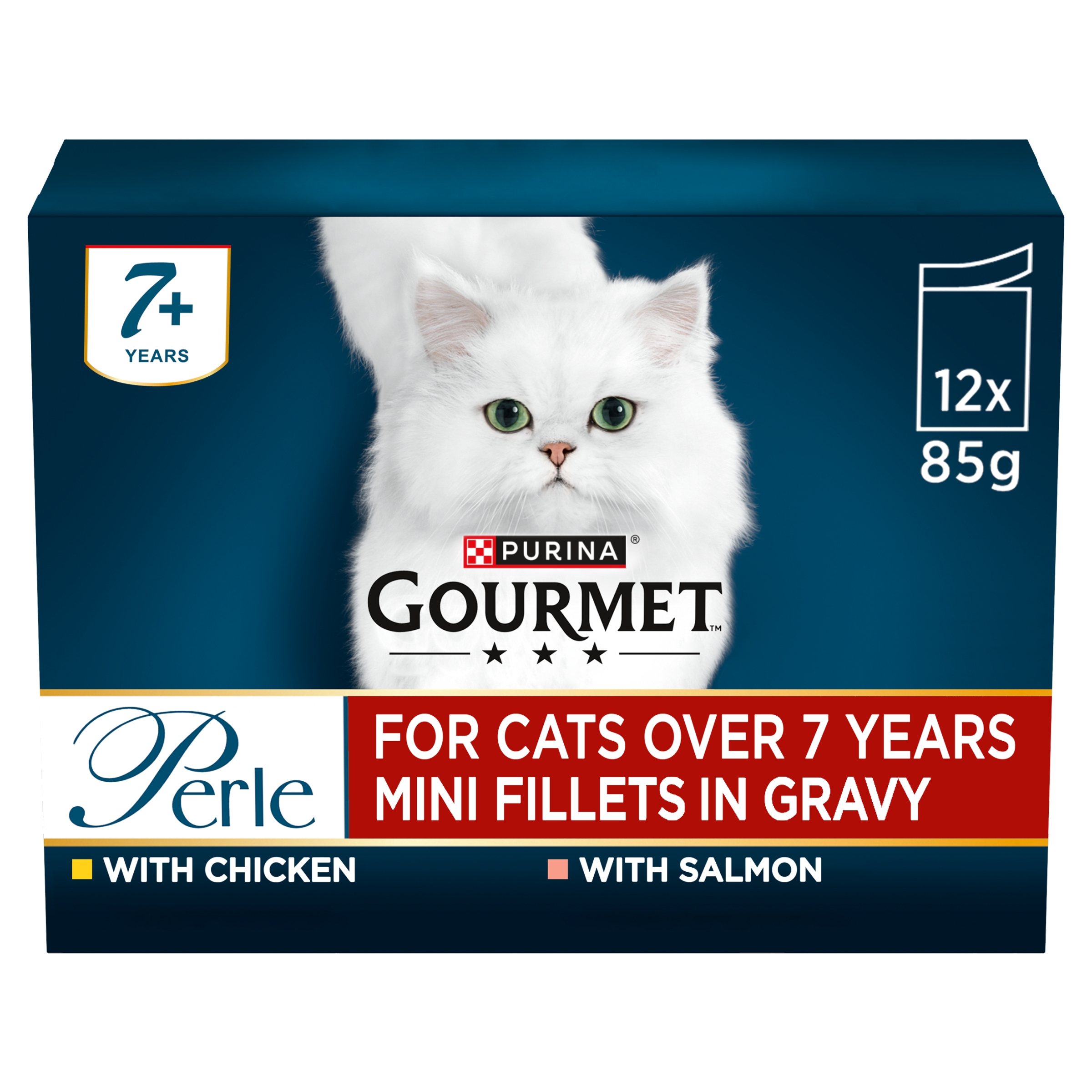 Gourmet Perle Senior 7+ Chef's Collection in Gravy Wet Cat Food 12x85g