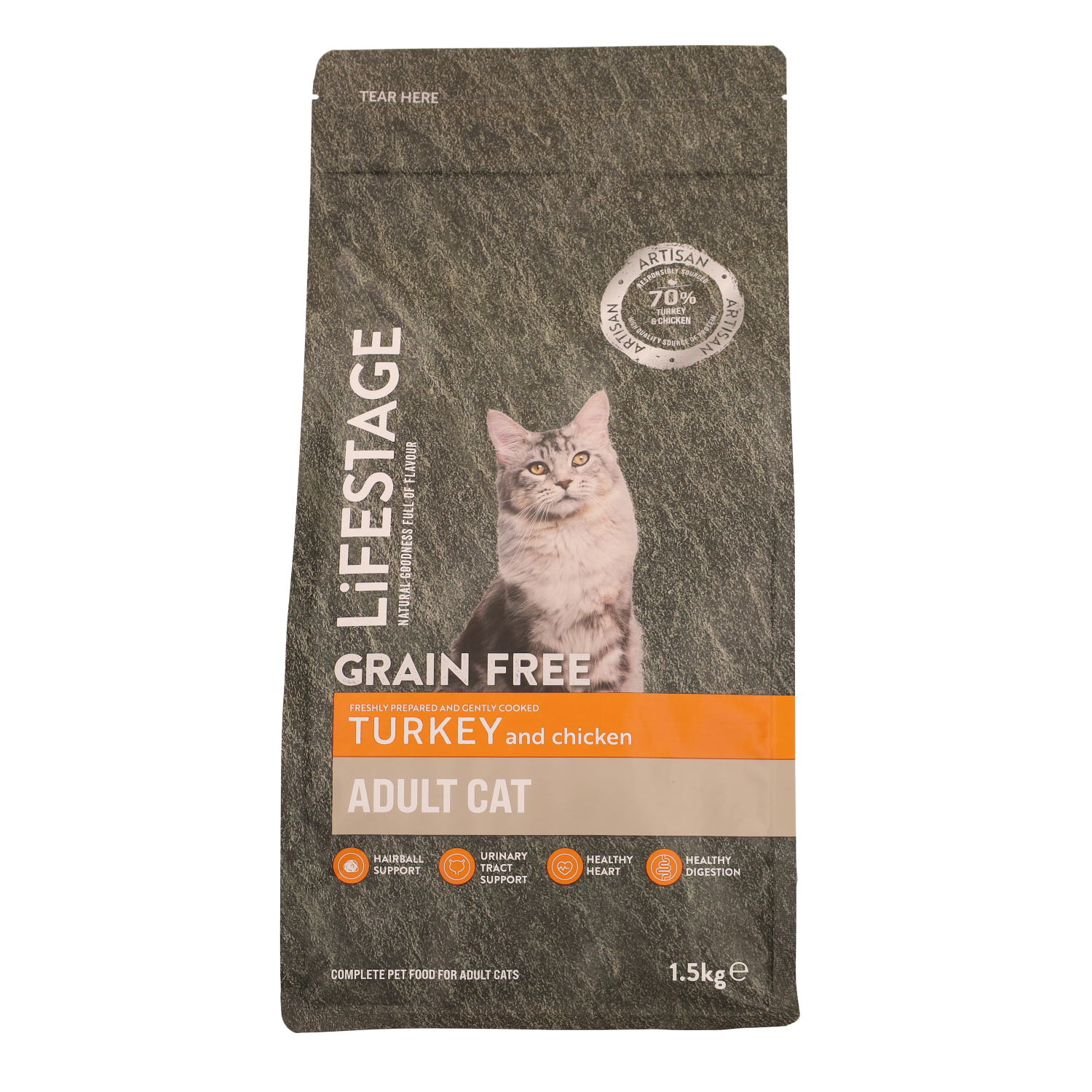 Lifestage Artisan Turkey with Chicken Adult Dry Cat Food 1.5kg