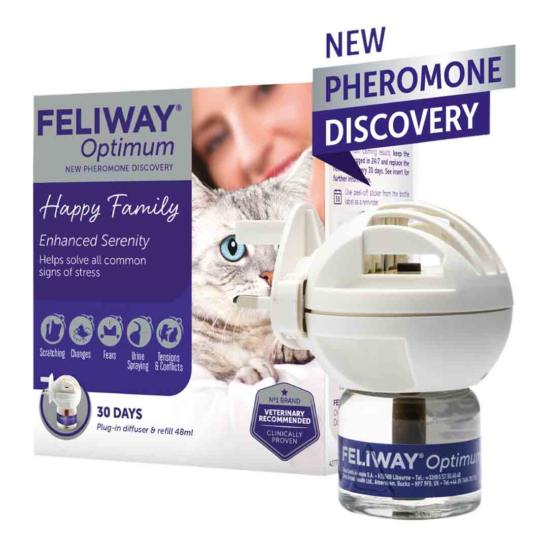 FELIWAY Optimum Cat and Kitten Stress Reducing & Calming Diffuser Starter Kit 48ml