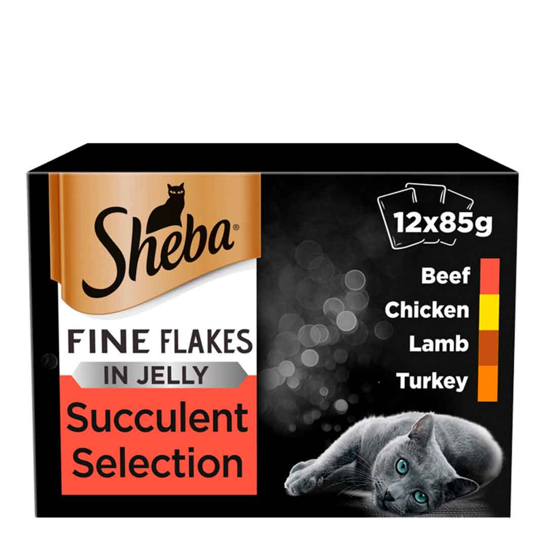 Sheba Pouch Fine Flakes Succulent Collection In Jelly 12x85g