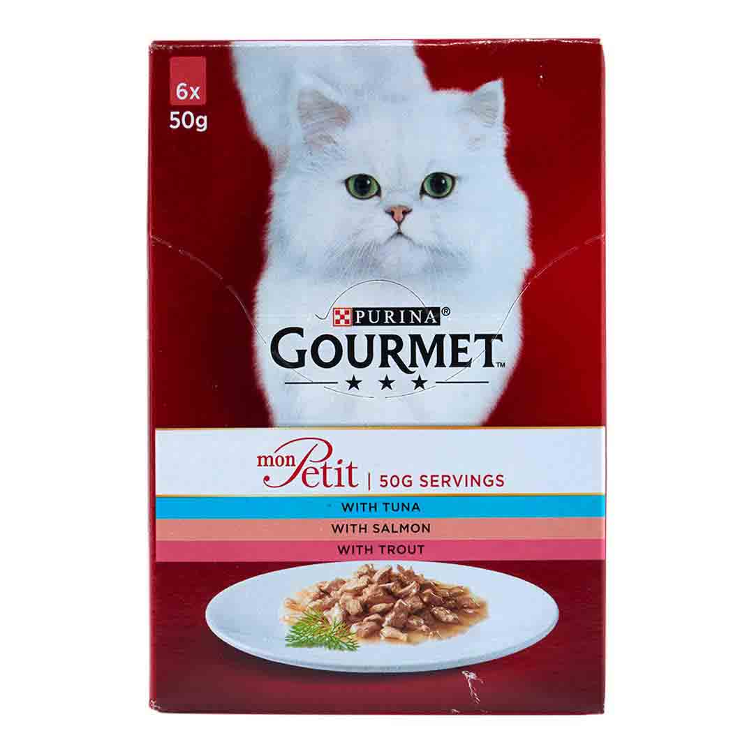 Gourmet Mon Petit Fish Wet Cat Food 6x50g