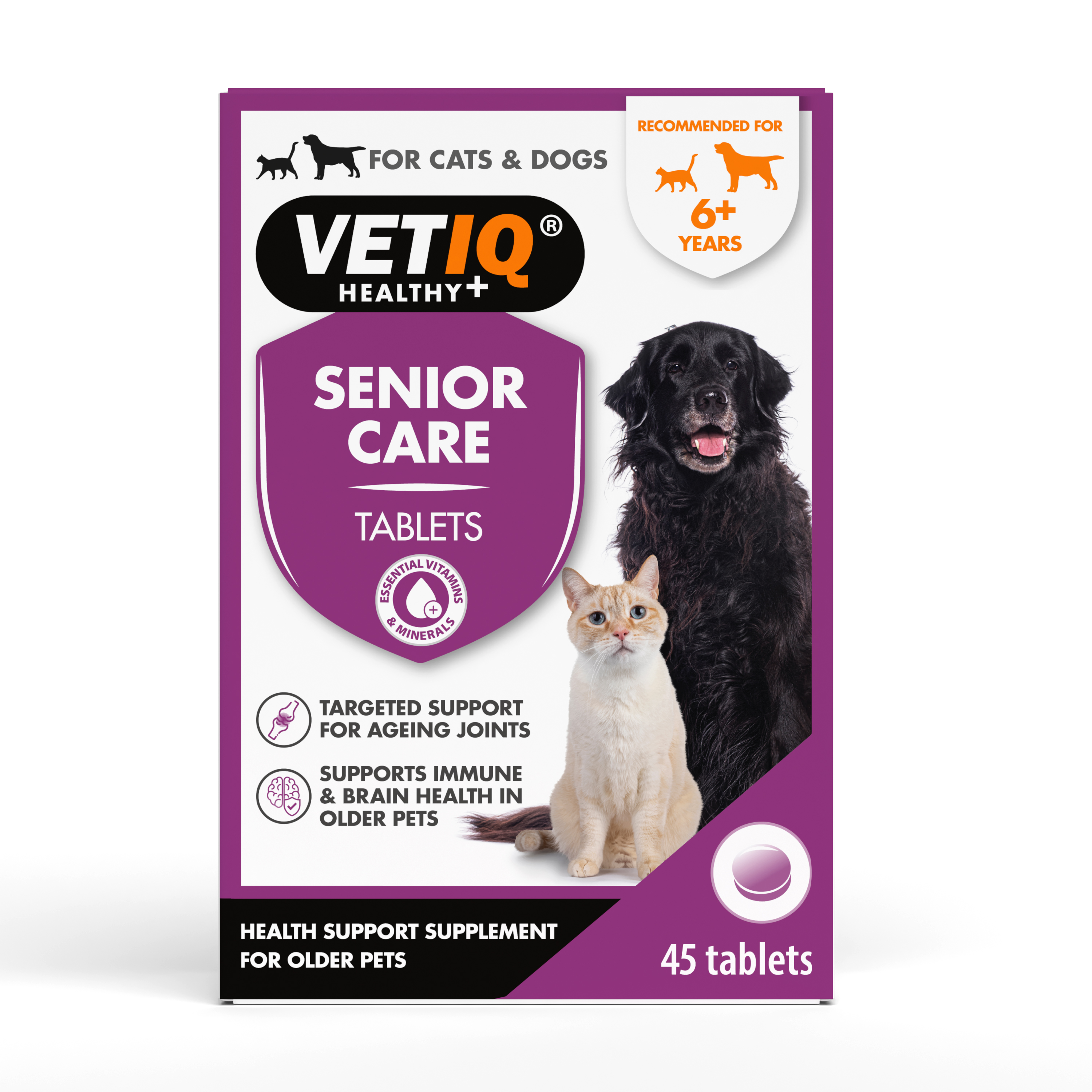 VetIQ Senior Care for Cats and Dogs 45 tablets