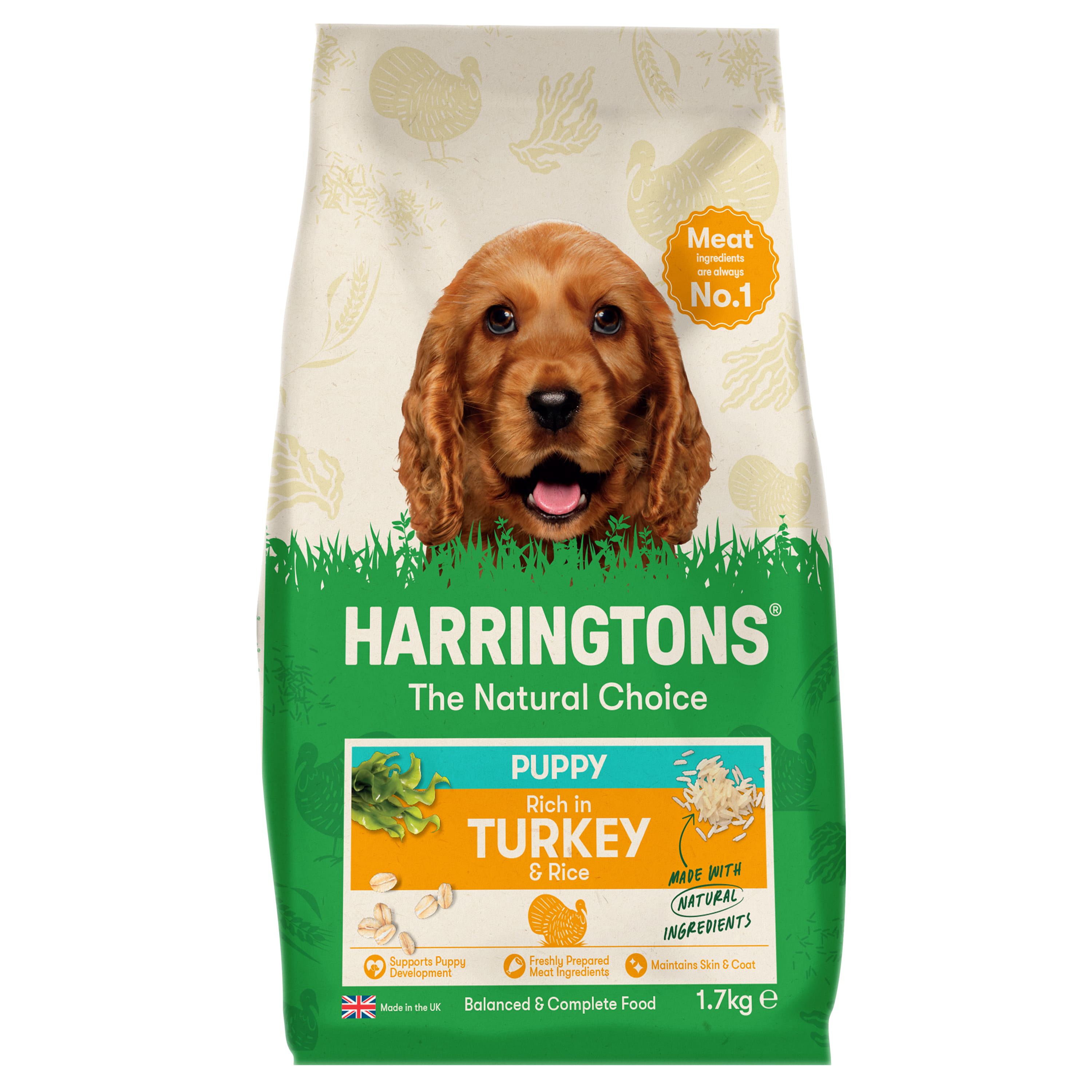 Harringtons Complete Dry Puppy Food, Turkey & Rice 1.7KG