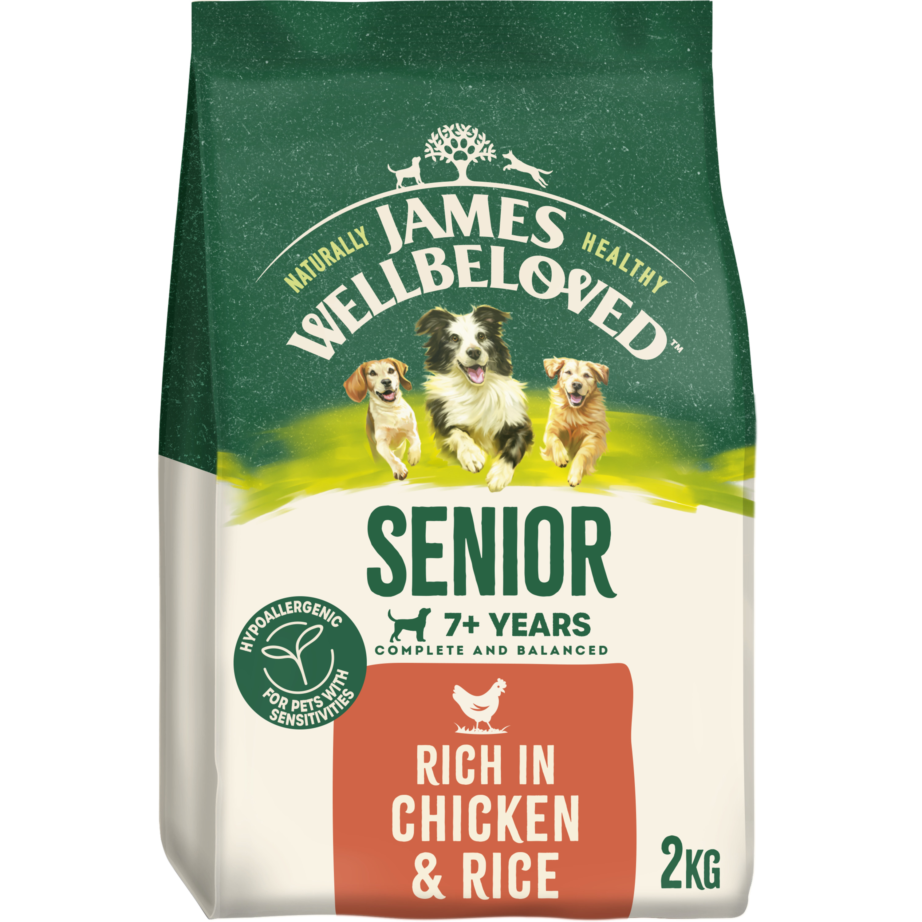JAMES WELLBELOVED® Senior Dry Dog Food Chicken & Rice 2kg