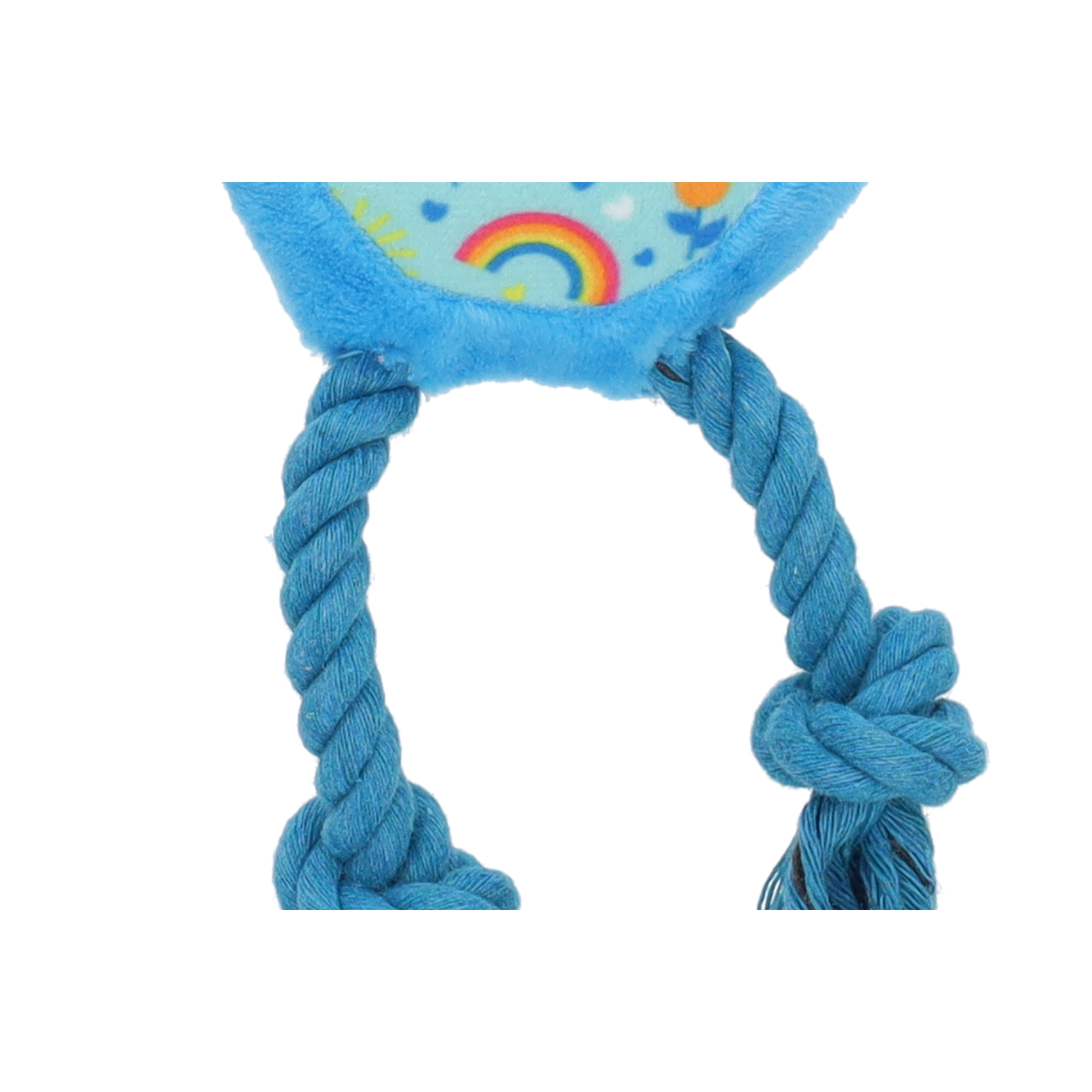 Rufus & Rosie Squeaky Plush Rope Leg Puppy Toy