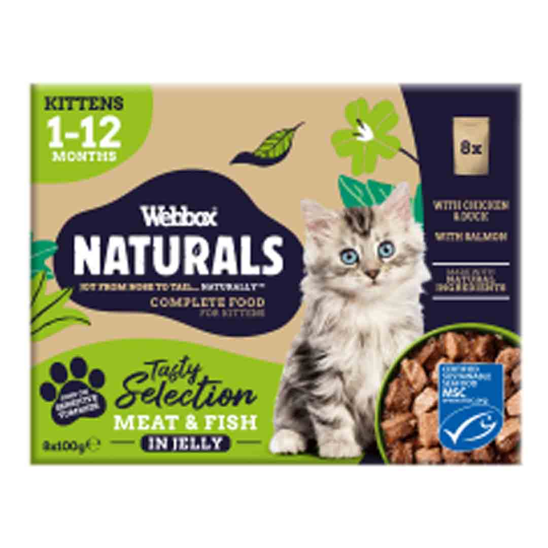 Webbox Naturals Kitten Food Multipack Mixed in Jelly 8x100g