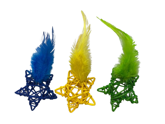 Rufus & Rosie Star Feather Cat Teaser Toy