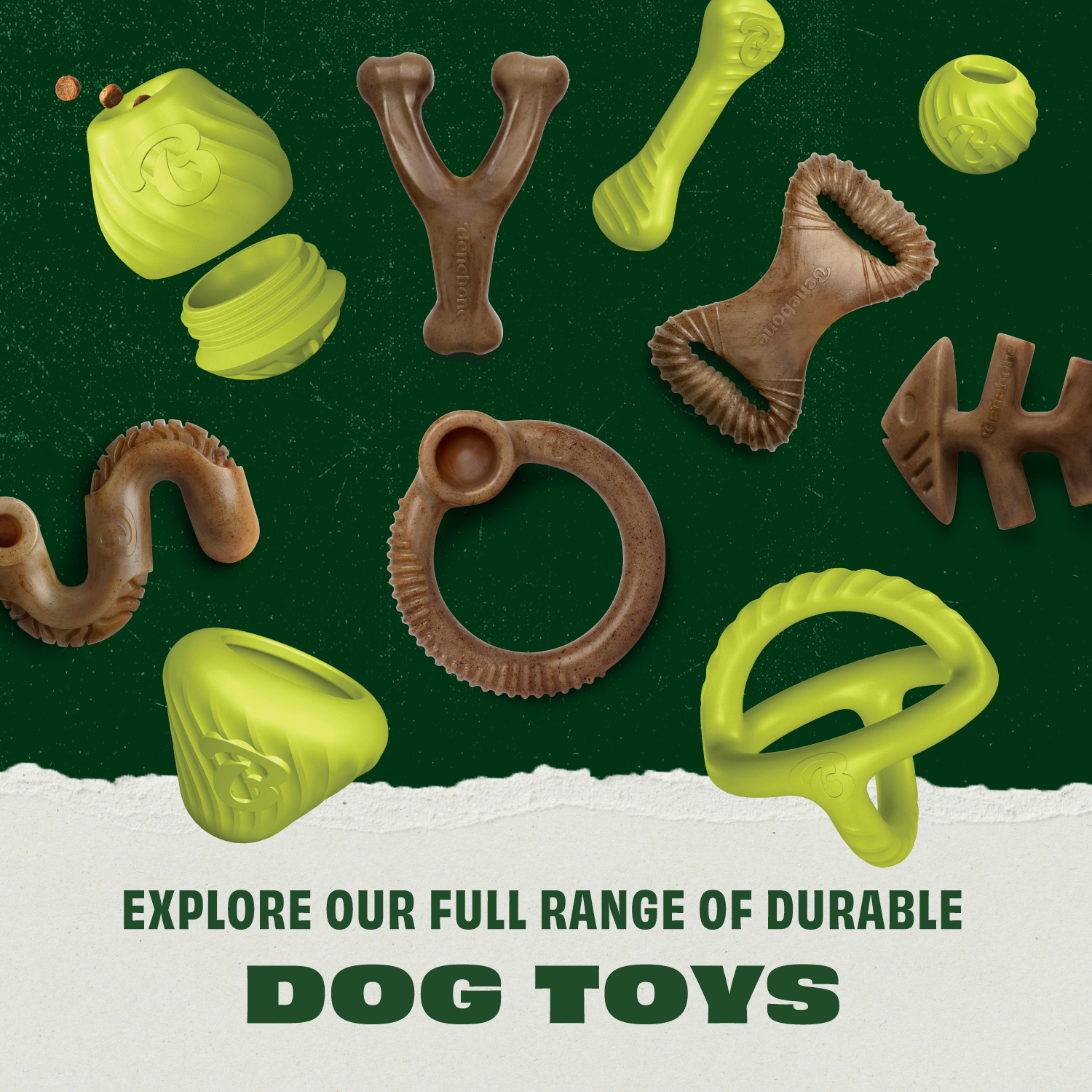 Benebone Rubber Bone Dog Toy