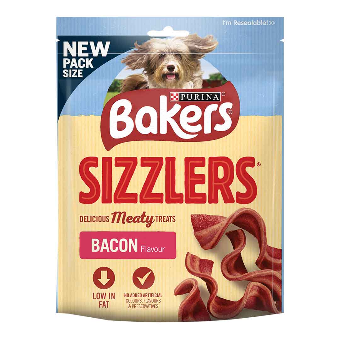 Bakers Sizzlers Bacon Dog Treat, 90g