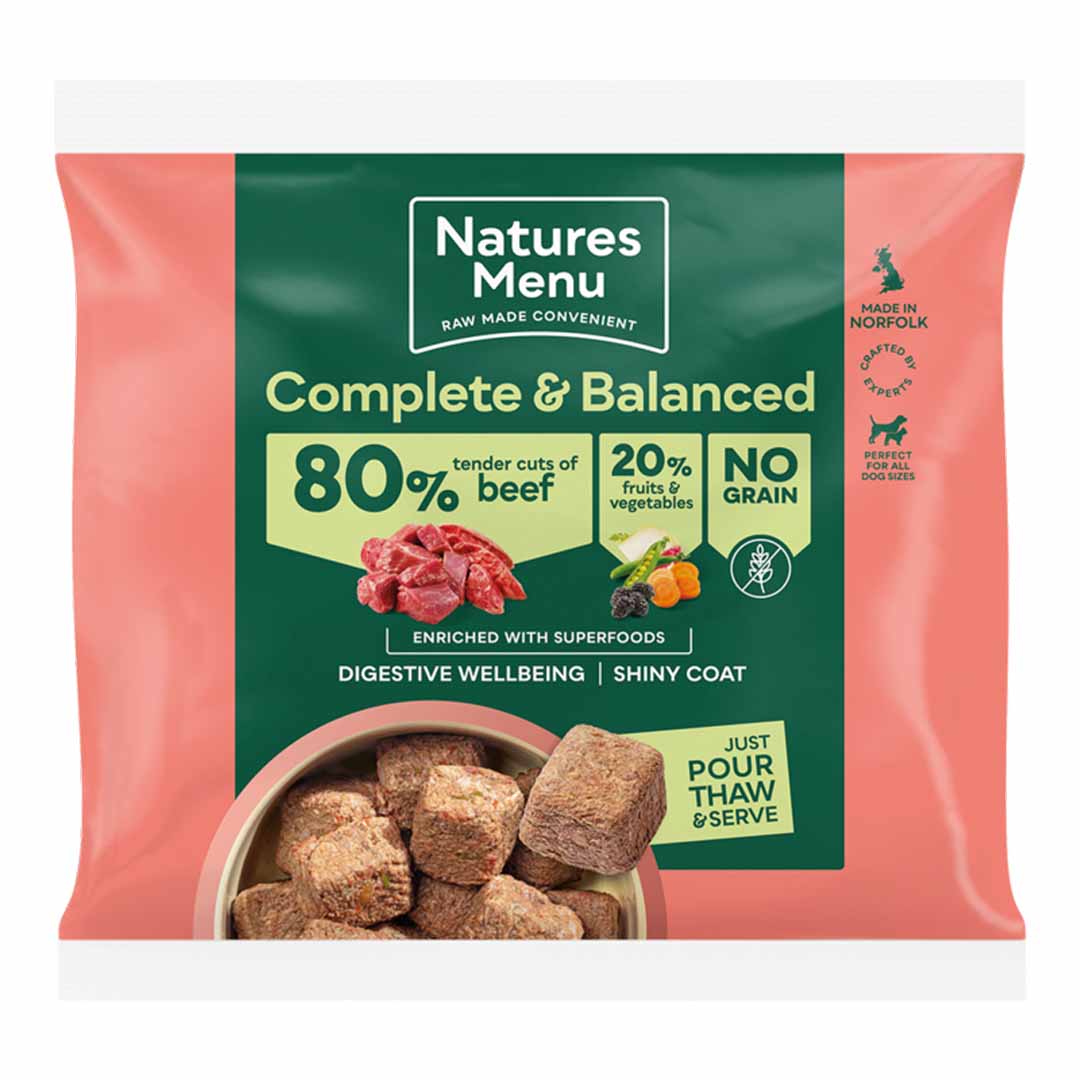 Natures Menu 80/20 Beef with Superfoods Nuggets Grain Free Dog Food 500g